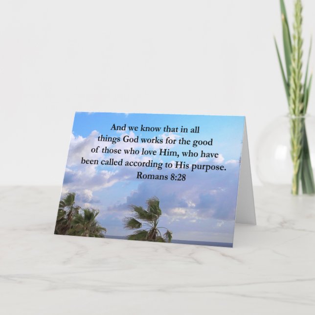 INSPIRING ROMANS 8:28 DESIGN CARD (Front)