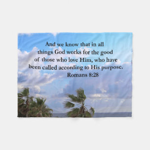 INSPIRING ROMANS 8:28 FLEECE BLANKET