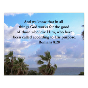 INSPIRING ROMANS 8:28 PHOTO PRINT