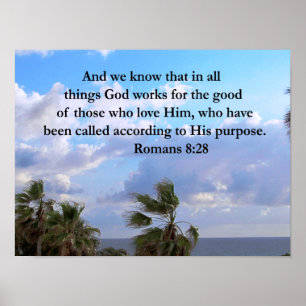 INSPIRING ROMANS 8:28 POSTER