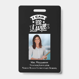 Inspiring School Volunteer Staff Teacher ID Photo Badge