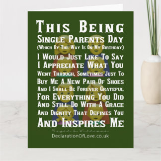 Inspiring Single Parent Card