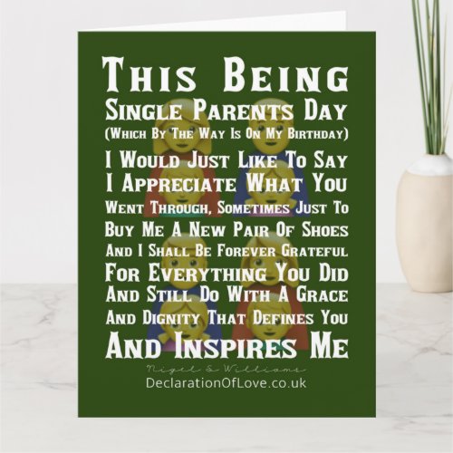 Inspiring Single Parent Card