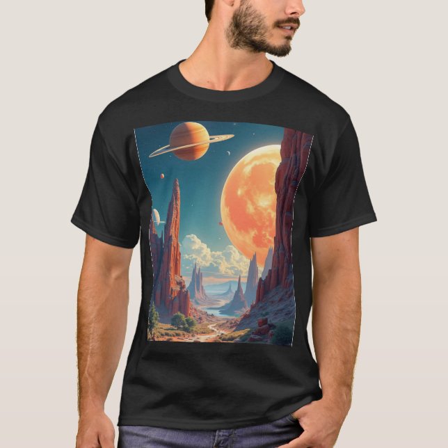 Inspiring space Prints & Imaginative Space-Themed T-Shirt (Front)