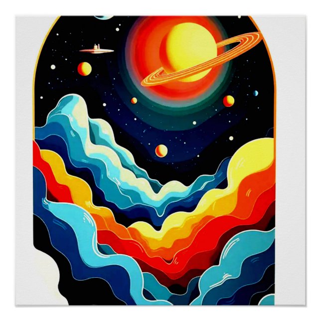 Inspiring space Prints, Unique Space-Themed Décor Poster (Front)