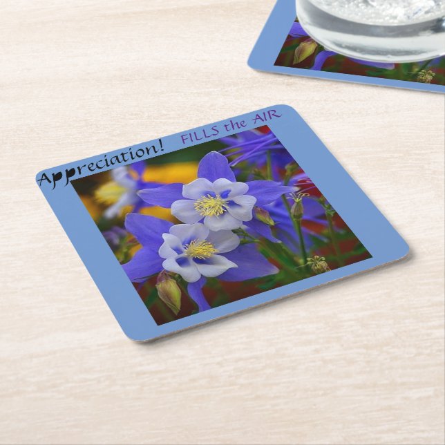 Inspiring  square paper coaster (Angled)