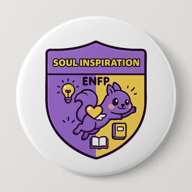 Inspiring Squirrel – Soul Inspiration Button (Front)