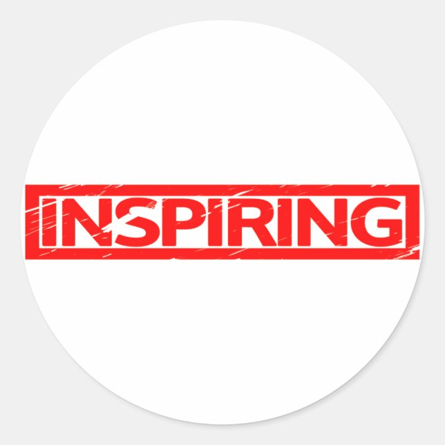 Inspiring Stamp Classic Round Sticker (Front)