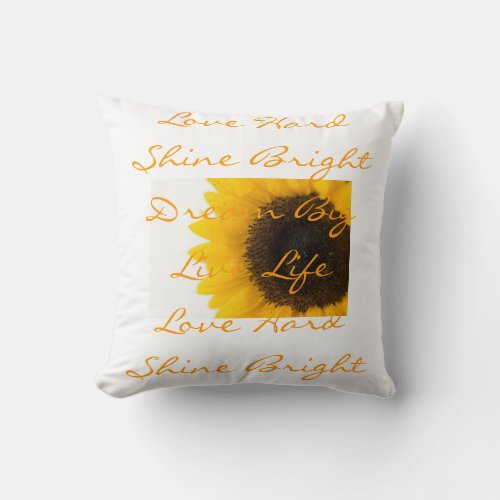 Inspiring Sunflower Word Pillows