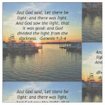 INSPIRING SUNSET GENESIS 1:3 PHOTO DESIGN FABRIC