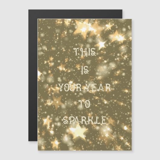 Inspiring This Is Your Year to Sparkle Typography (Front/Back)