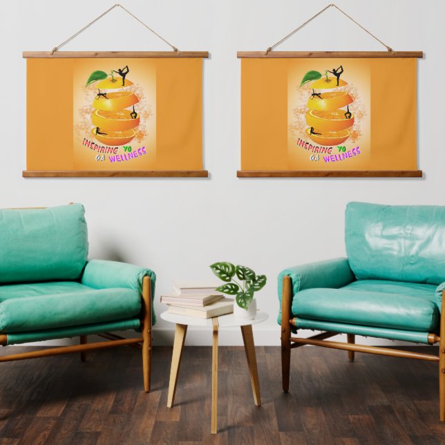 Inspiring Wellness Yoga Hanging Tapestry (Living Room)