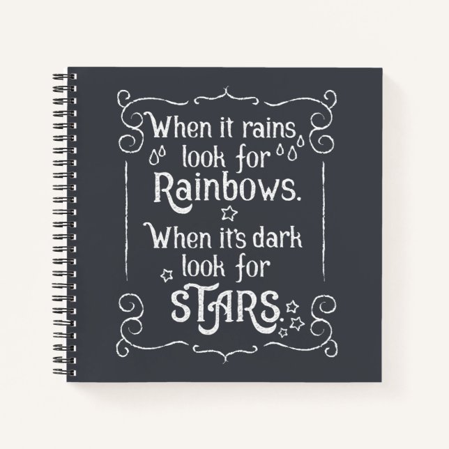 Inspiring When it Rains and Dark | Guestbook Notebook (Front)