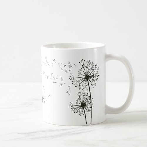 Inspiring Wish Dandelion Graphic Coffee Mug