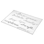 Inspiring Words Cloth Placemat at Zazzle