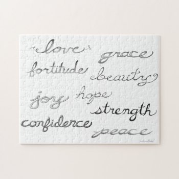 Inspiring Words Puzzle by FluidArt at Zazzle