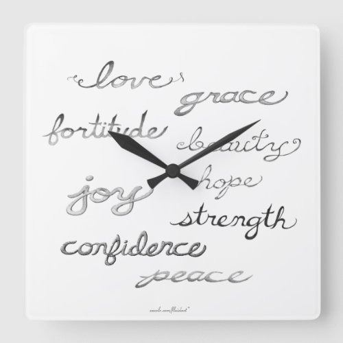 Inspiring Words Wall Clock Without Numbers