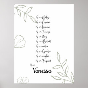 Inspiring your journey with affirmations poster