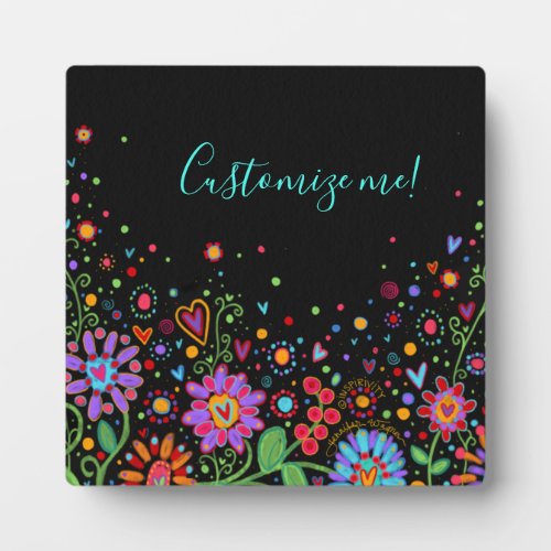 Inspirivity Customized Name Quote Pretty Floral Plaque