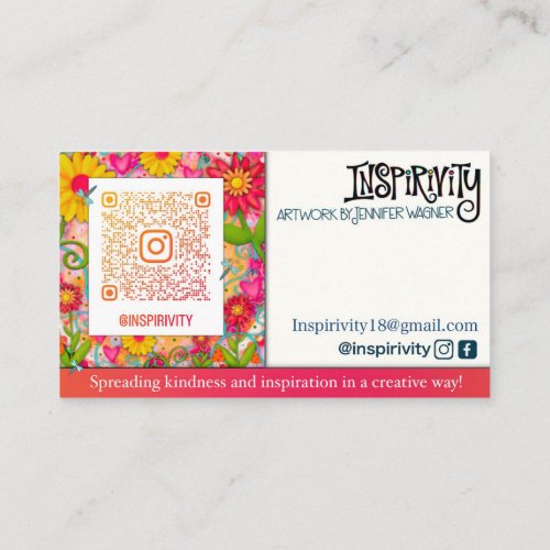 Inspirivity Fun Floral Contact Cards