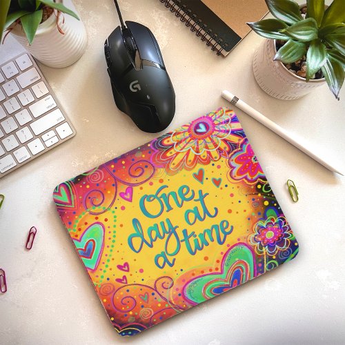 Inspirivity One Day at a Time Quote Mouse Pad