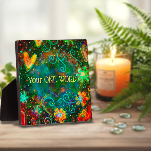 Inspirivity Personalized Trendy, Pretty Floral Plaque