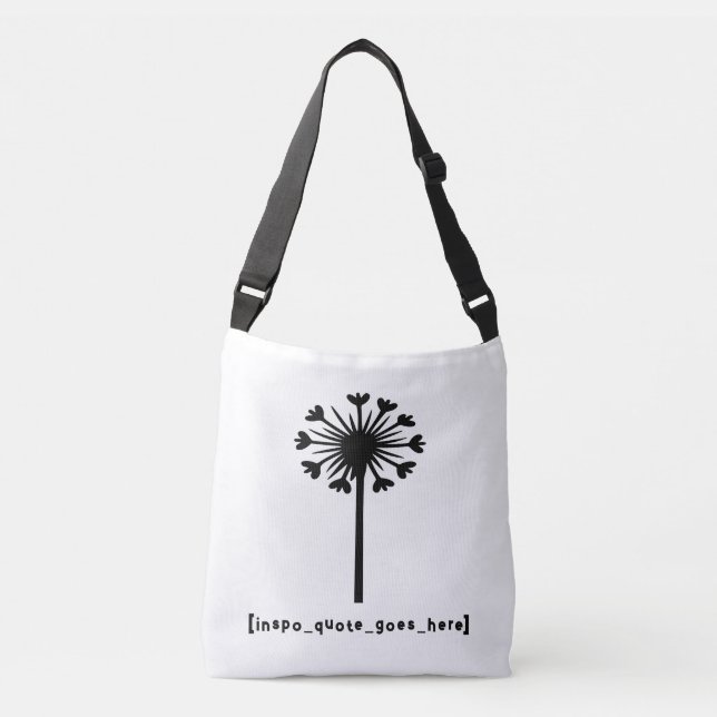 Inspo Quote Goes Here Crossbody Bag (Front)
