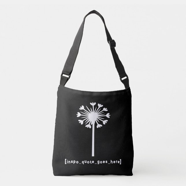 Inspo Quote Goes Here Crossbody Bag (Front)