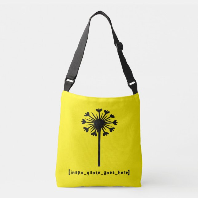 Inspo Quote Goes Here Crossbody Bag (Front)