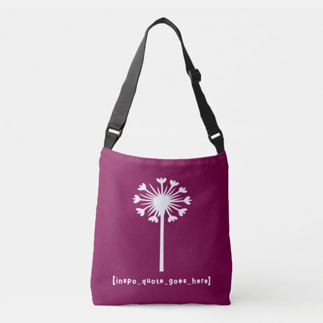 Inspo Quote Goes Here Crossbody Bag (Front)