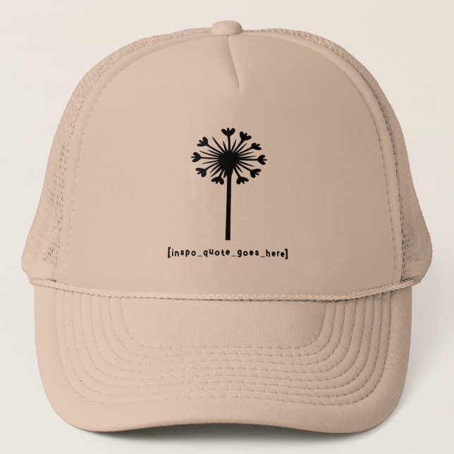 Inspo Quote Goes Here long sleeve Trucker Hat (Front)