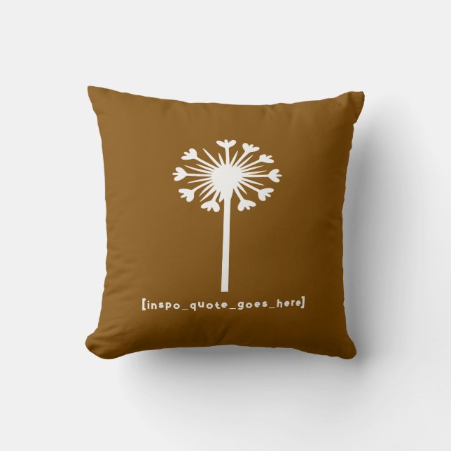 Inspo Quote Goes Here Throw Pillow (Front)