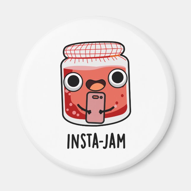 Insta-jam Funny Social Media Jam Pun Magnet (Front)