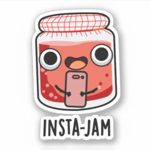 Insta-jam Funny Social Media Jam Pun Sticker