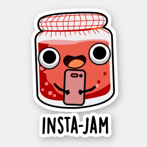 Insta_jam Funny Social Media Jam Pun Sticker