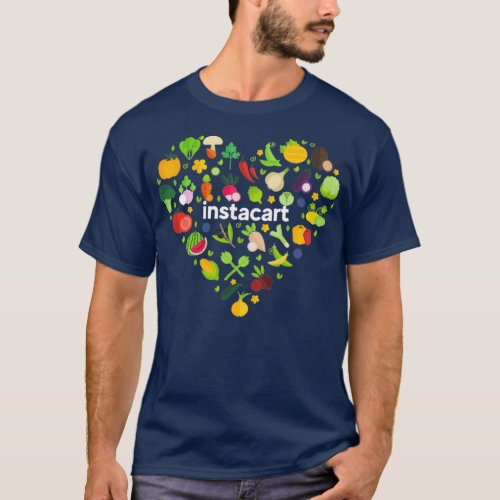 Instacart Personal Shopper Heart Veggies  T_Shirt
