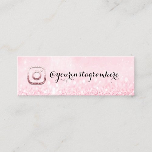 Instagra Social Media Logo Event Beauty Pink Mini Business Card