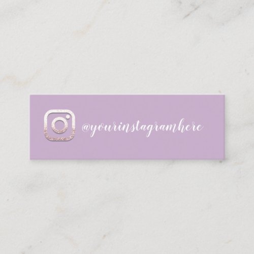 Instagra Social Media Logo Event Blog Pink Purple Mini Business Card