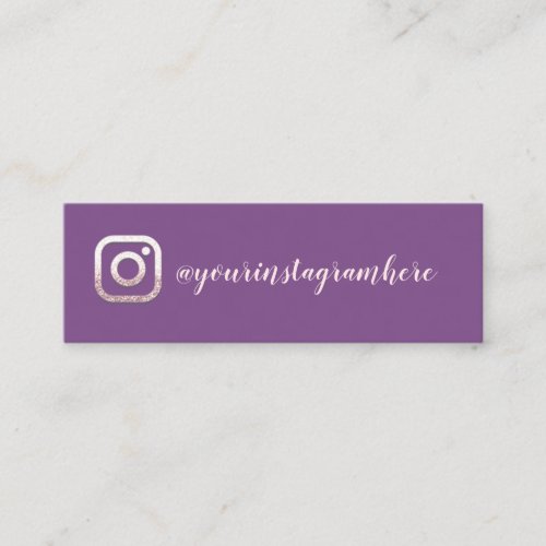 Instagra Social Media Logo Event Blog Pink Purple Mini Business Card