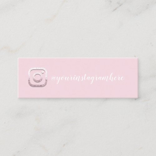 Instagra Social Media Logo Event Blog Pink White Mini Business Card