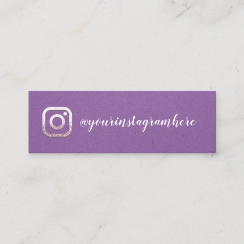 Instagra Social Media Logo Event Blog Rose Purple Mini Business Card
