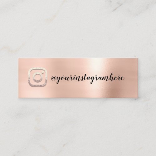 Instagra Social Media Logo Event Blog Skin Glitter Mini Business Card