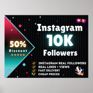Instagram 10K Followers | Buy Instagram Followers Poster