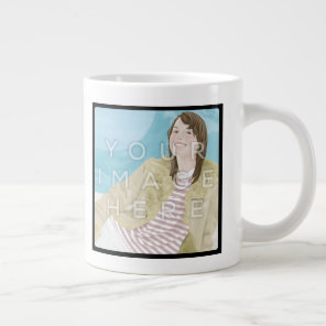 Instagram 2-Photo Personalized Custom Jumbo Mug
