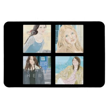 Instagram 4 Photo Personalized Flexi Magnet Design by MyBindery at Zazzle