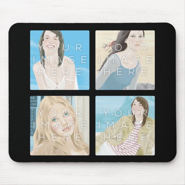 Instagram 4 Photo Personalized Mousepad Designs (Front)