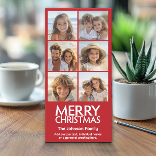 Instagram 6 Photo Collage with Merry Christmas Holiday Card