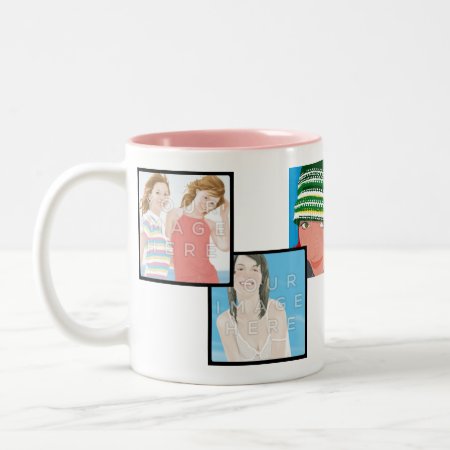 Instagram 6-photo Customizable 2-tone Mug Designs