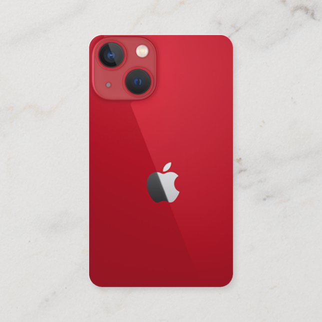 Instagram account red phone edit design business card (Back)