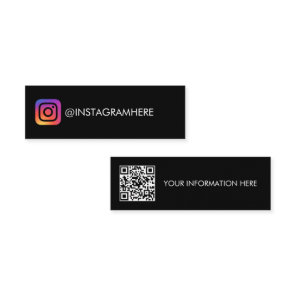 Instagram and QR Code business card